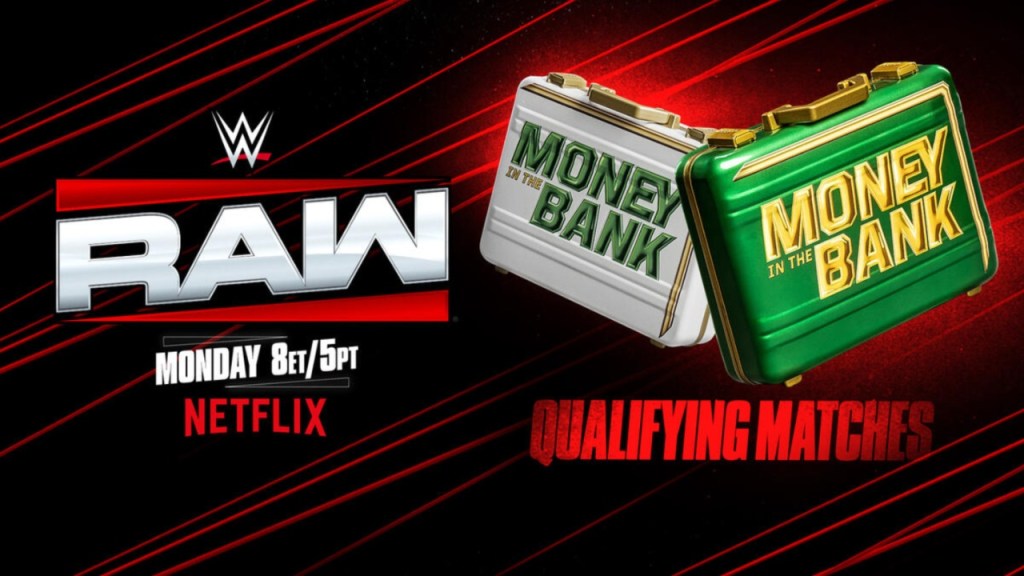 WWE RAW Money in the Bank qualifying matches graphic
